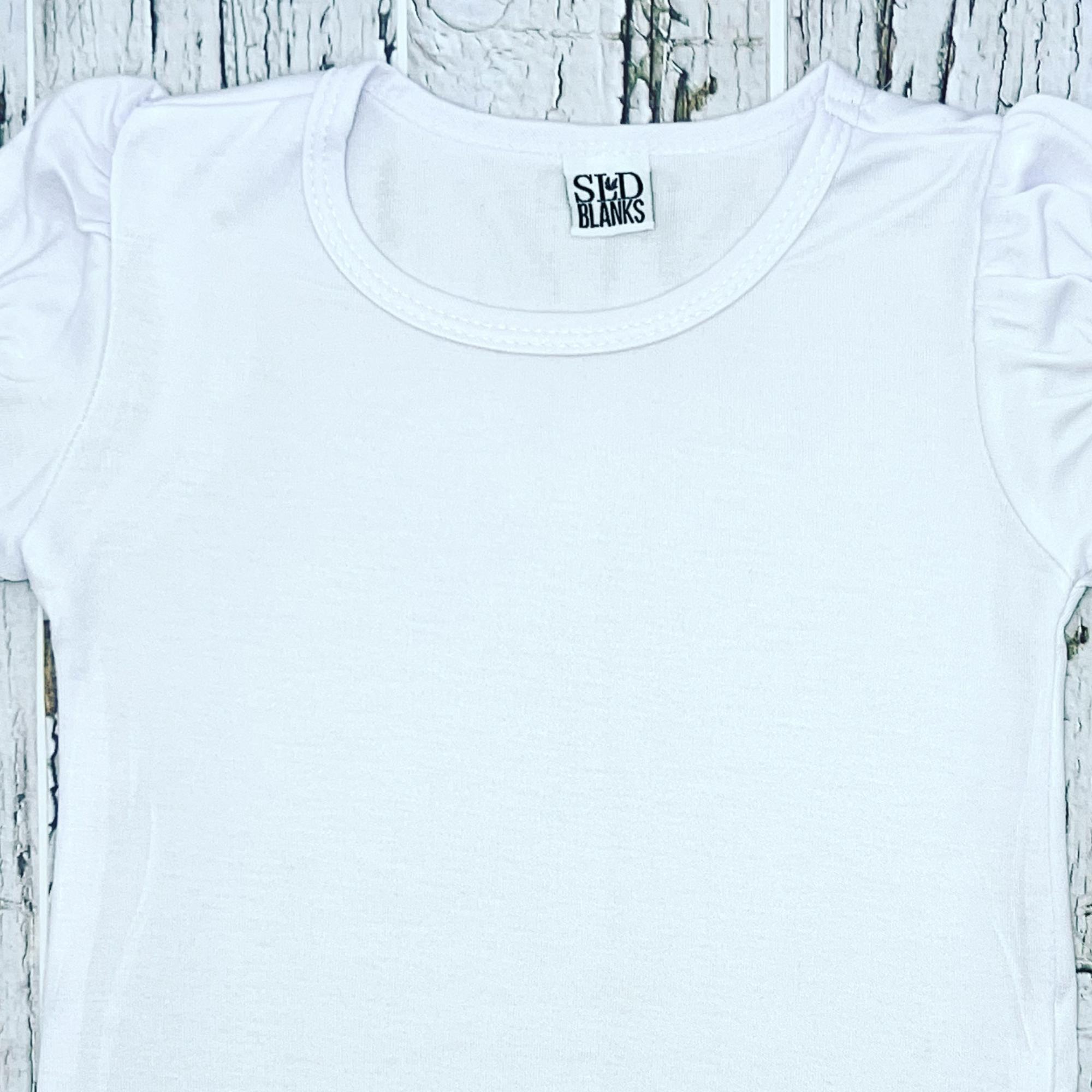 Girls Polyester Puff Sleeve Blanks - Image 5