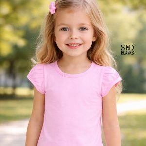 pink cotton kids shirt close up for embroidery designs