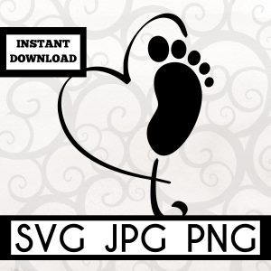 Footprint in Heart Instant Download