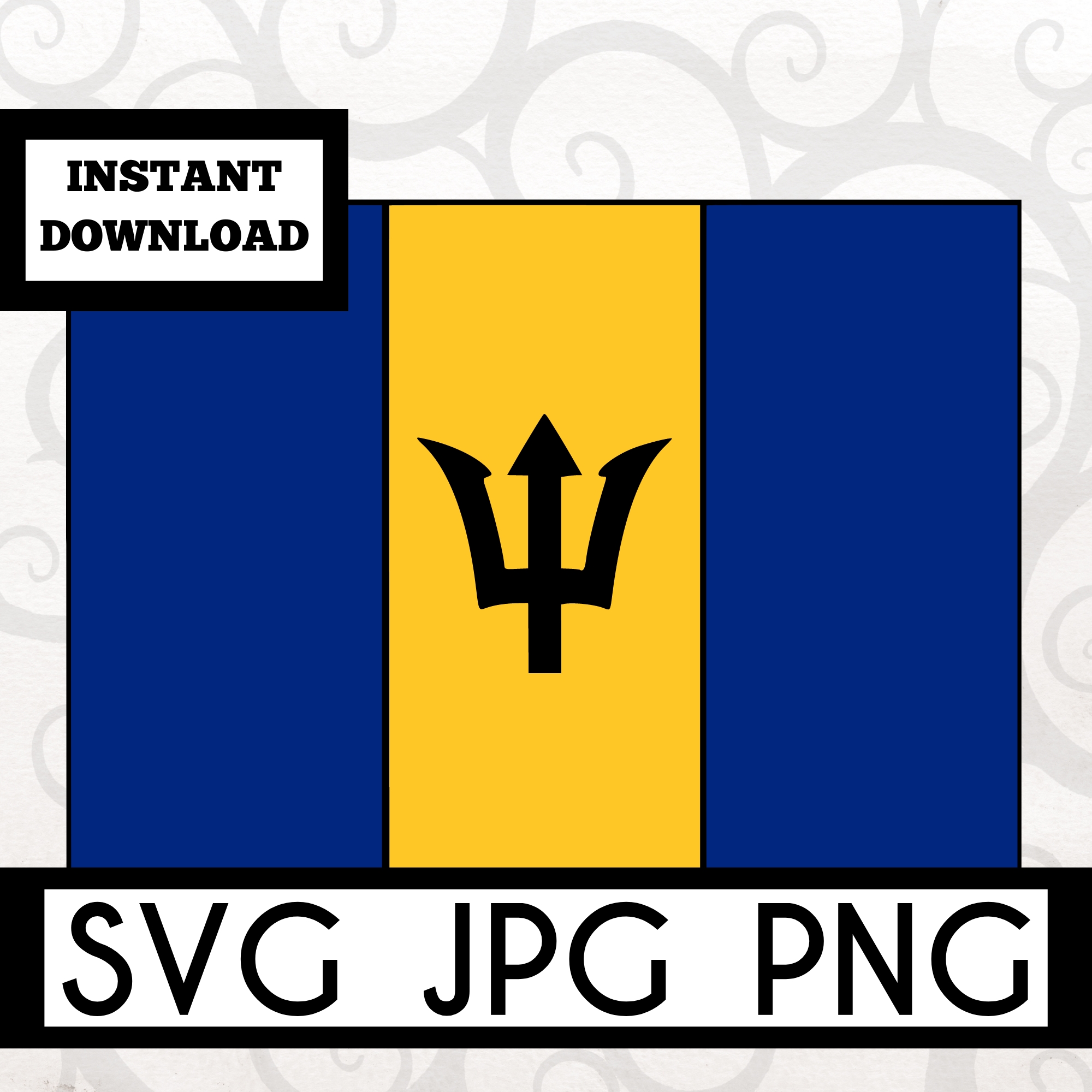 Barbados Flag Instant Download SLD Blanks barbados-flag-instant-download-sld-blanks