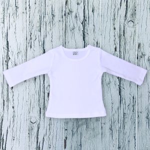 White Kids Long Sleeve Blanks