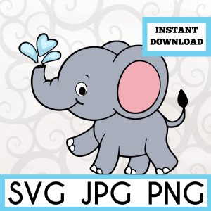 Baby Elephant Instant Download