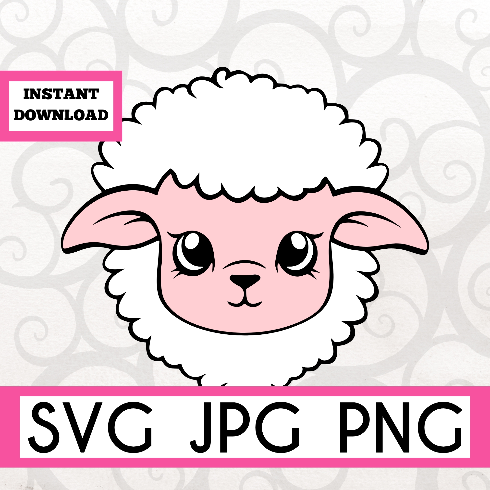 Baby Boy Lamb Instant Download