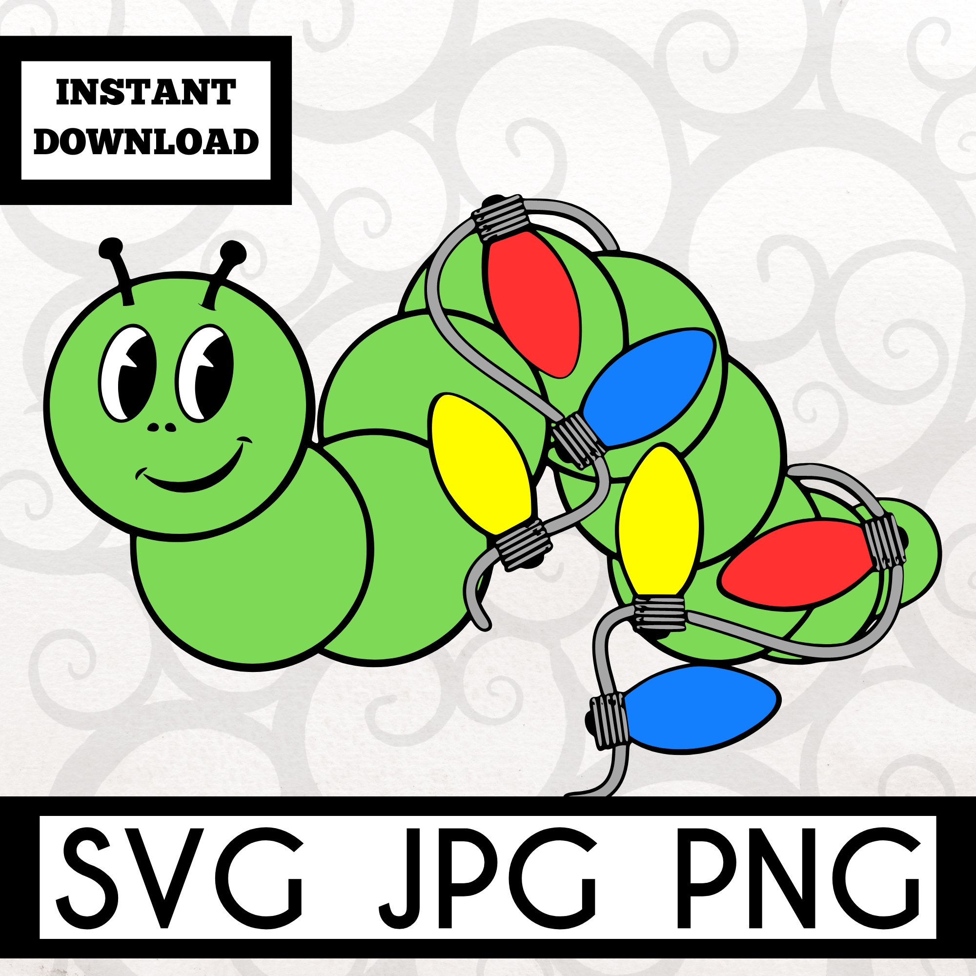 Lighted Worm Instant Download
