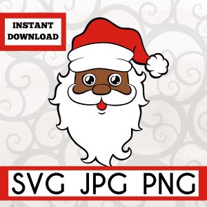 Black Santa Instant Download