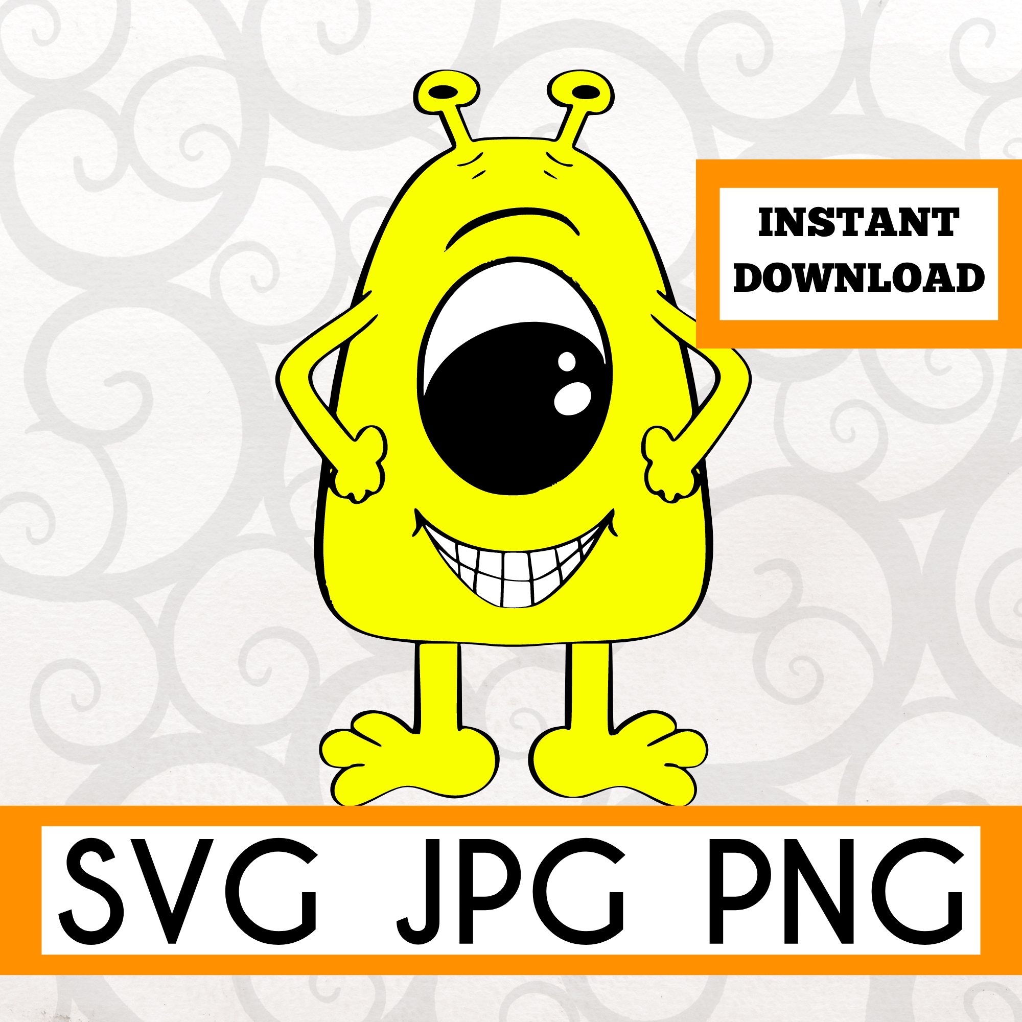 Cute Monster SVG Instant Download