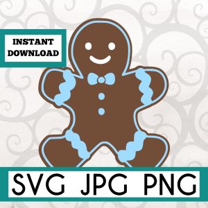 Boy Gingerbread Cookie Instant Download