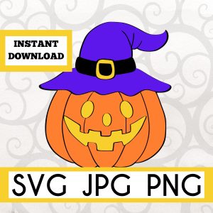 Witchy Jack-o-Lantern Instant Download